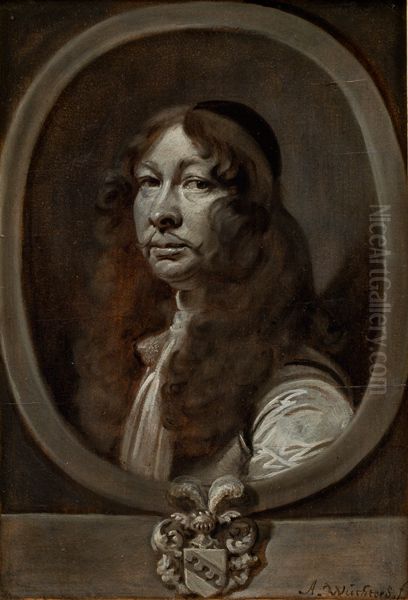 Heinrich von Delwig, Swedish Colonel Oil Painting by Abraham Wuchters
