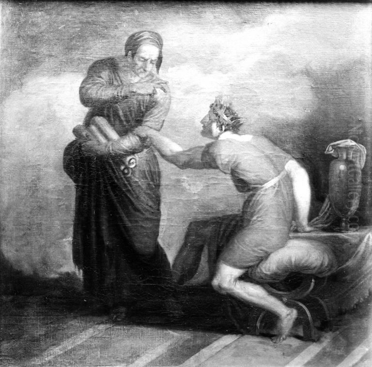 Tarquin and the Sibyl Oil Painting by Nicolai Abildgaard
