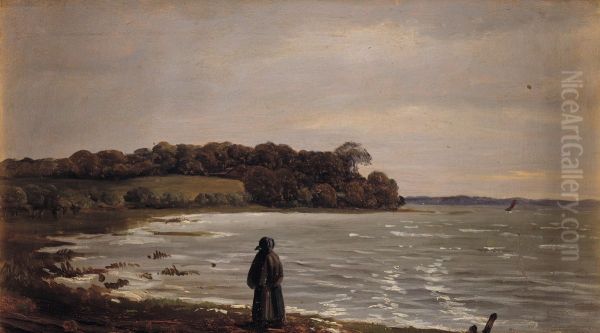 At the Praesto Fjord in the wind Oil Painting by Carlo Dalgas