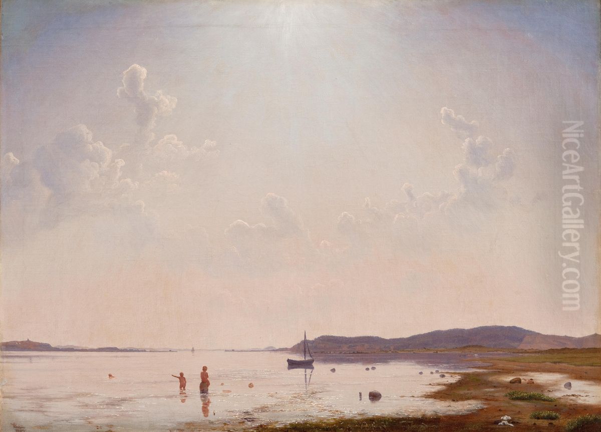 View of Roskilde Fjord near Frederikssund, Zealand Oil Painting by Vilhelm Kyhn