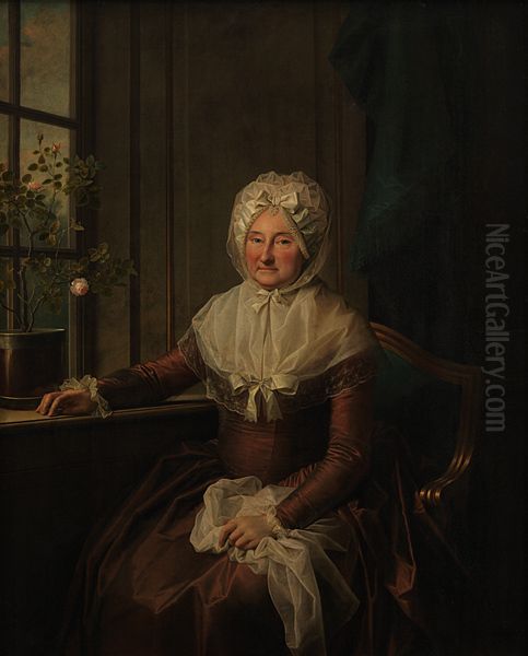 Countess Anna Joachima Danneskiold-Laurvigen, nee Ahlefeldt Oil Painting by Jens Juel Countess Anna Joachima Danneskiold-Laurvigen, nee Ahlefeldt Oil Painting by Jens Juel