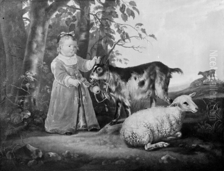 The Little Girl with the Goat Oil Painting by Aelbert Cuyp