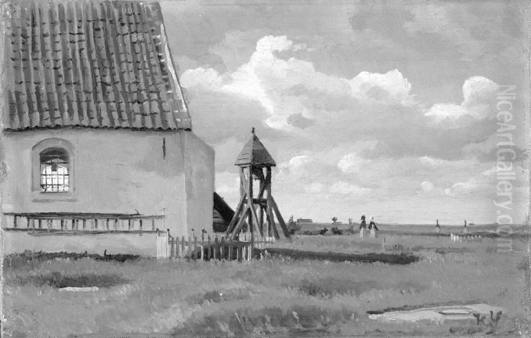 Norre Vium Church, Western Jutland Oil Painting by Hans Smidth