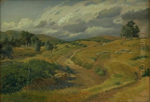 Landskab ved Tivoli Oil Painting by Johan Lundbye