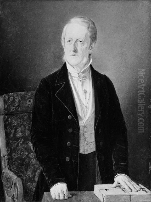 Industrimanden og politikeren I.C. Drewsen Oil Painting by Jorgen Roed