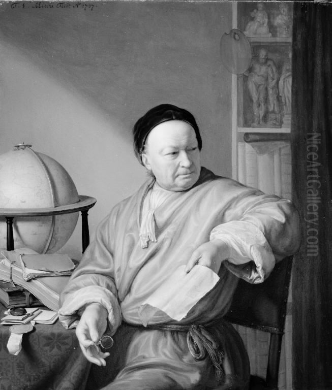 The Artist's Father, the Painter Willem van Mieris Oil Painting by Frans van the Younger Mieris