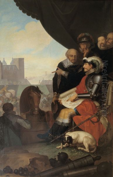 Frederik II Builds Kronborg Castle at Elsinore Oil Painting by Nicolai Abildgaard