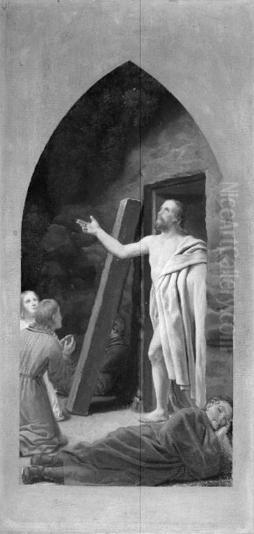 The resurrection. Sketch for an altarpiece Oil Painting by Christoffer Wilhelm Eckersberg