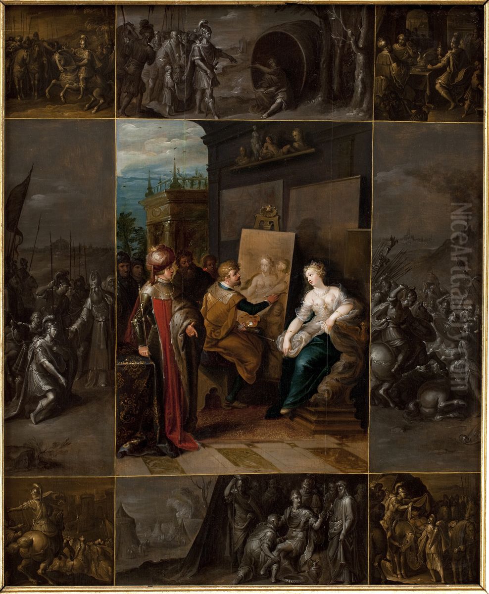 Apelles maler Campaspe Oil Painting by Frans Francken the Younger