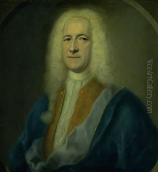 Portrait of an Elderly Gentleman Oil Painting by Balthasar Denner
