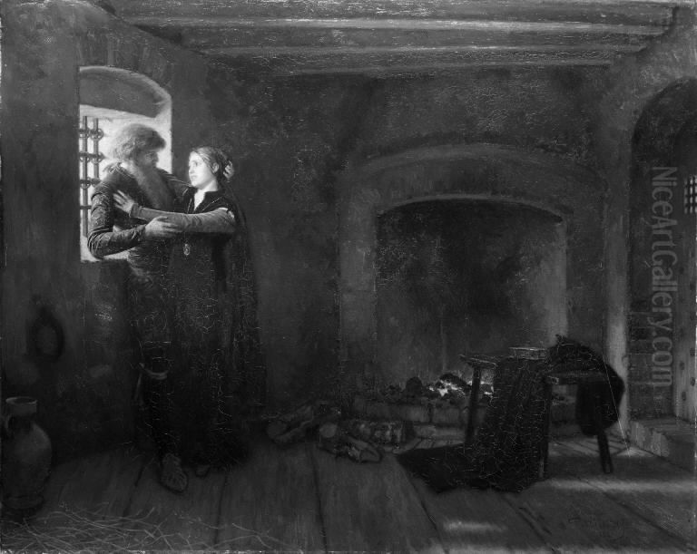 The Visit of Karin Mansdotter to Eric XIV Oil Painting by Georg Von Rosen