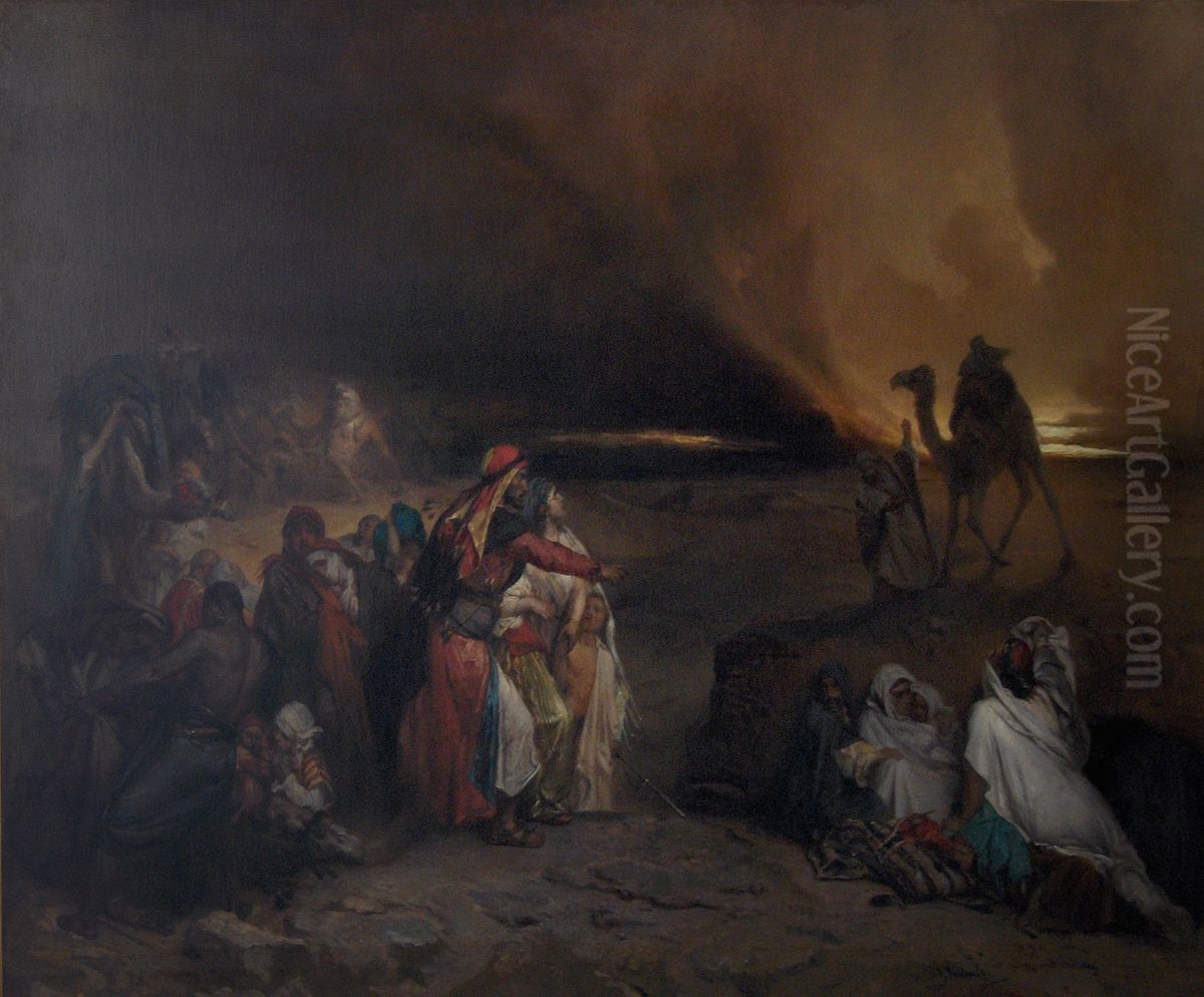 The Simoon, souvenir of Syria Oil Painting by Jean-Francois Portaels