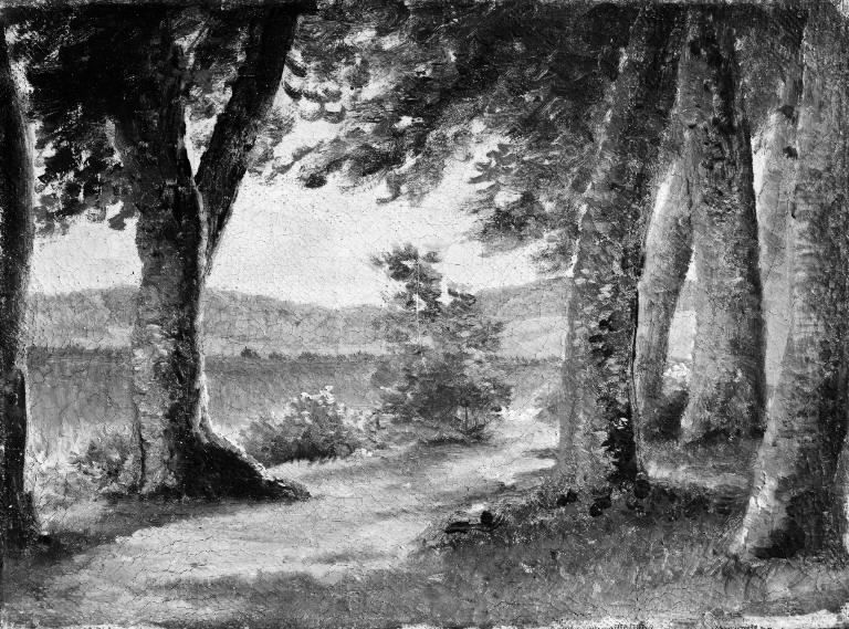 Study of a Wood Oil Painting by Christoffer Wilhelm Eckersberg