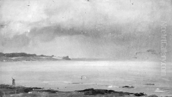 The Sound at Strandmollen Oil Painting by Vilhelm Petersen