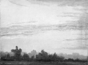 Study of Evening Sky and Trees