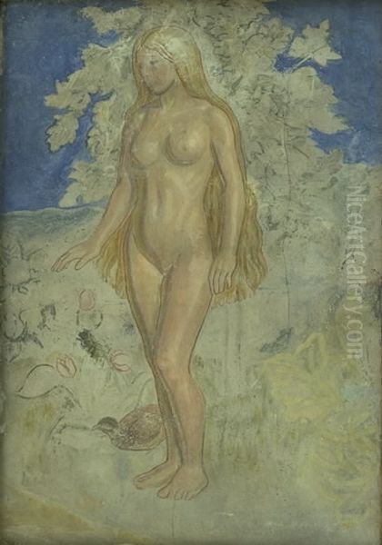 Eva. Oil Painting by Niels Larsen Stevns