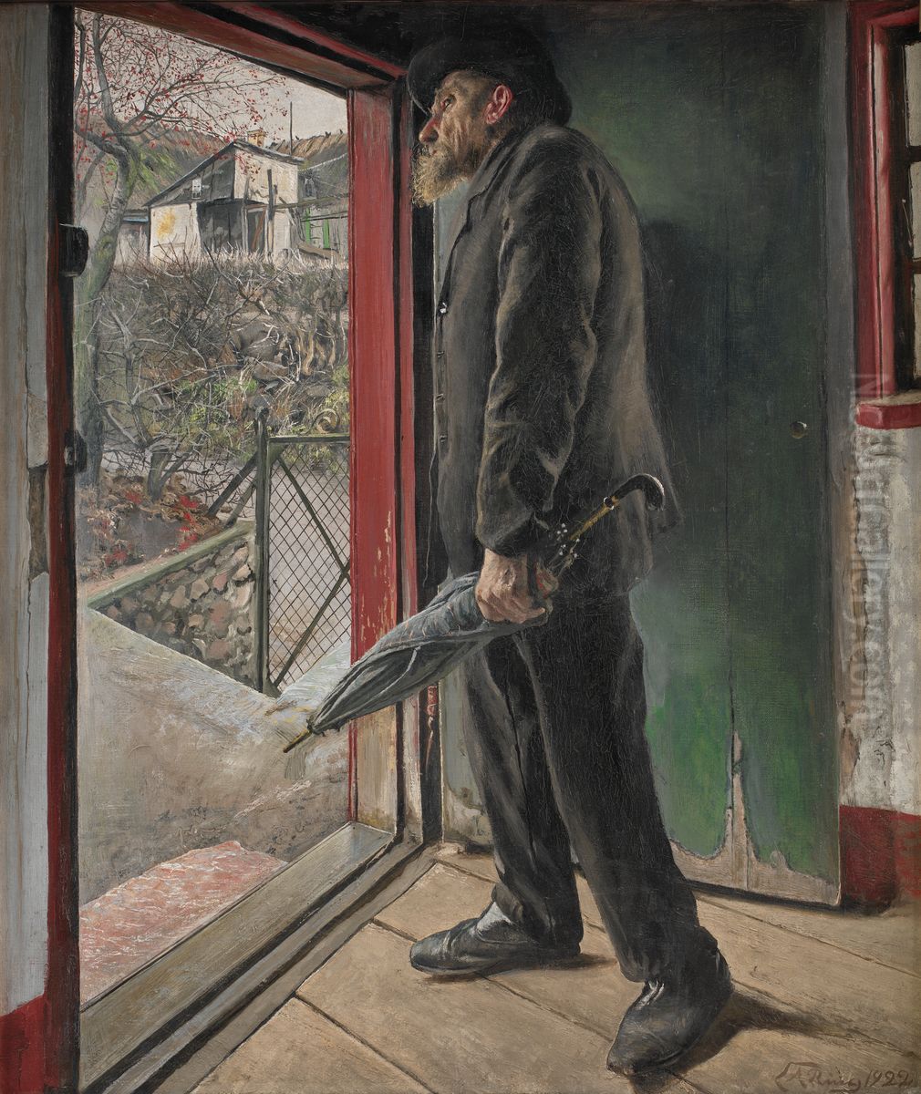 Has it Stopped Raining? Oil Painting by Laurits Andersen Ring