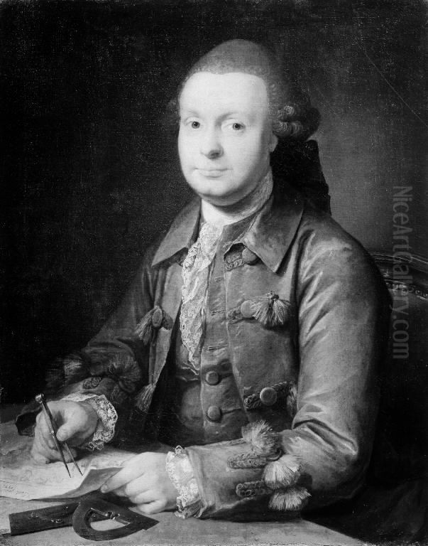 Peder Rahr, kobmand i Ribe Oil Painting by Jens Juel