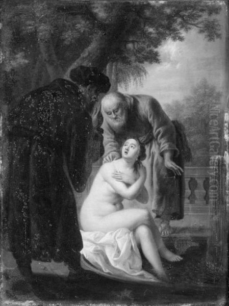 Susanna and the Elders Oil Painting by Philip van Dijk