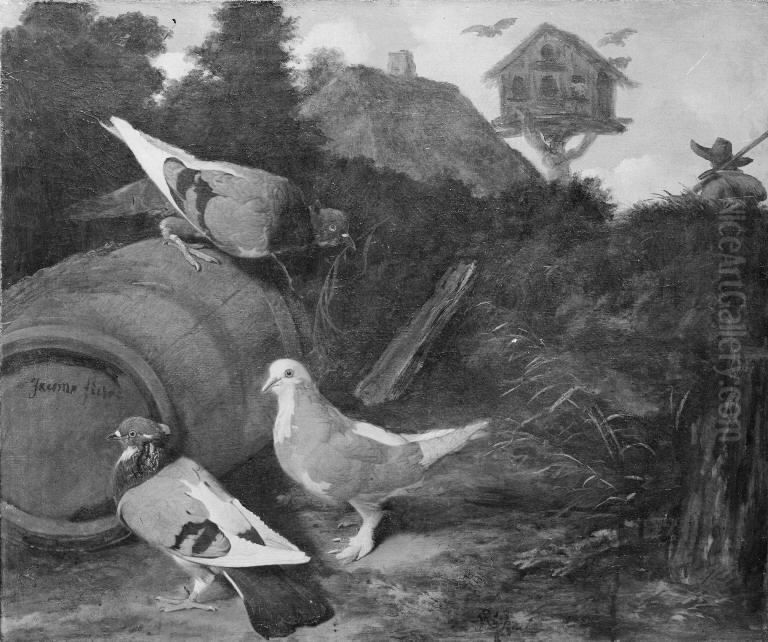 Tre duer Oil Painting by Jacomo Victors