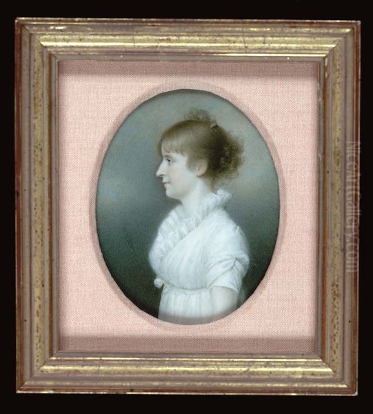 Mrs. Abraham Van Santvoort of New York Oil Painting by Ezra Ames