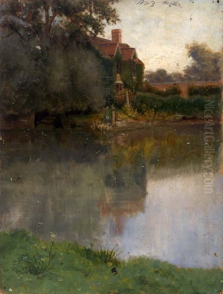 Edge of a Stream Oil Painting by Eliphalet Andrews