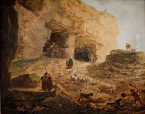 A Quarry with a Flock of Sheep