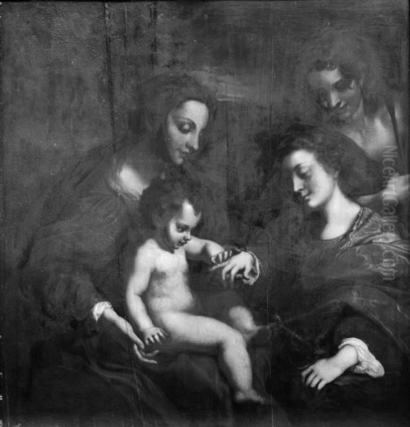 The Betrothal of Saint Catharine Oil Painting by Antonio da Correggio