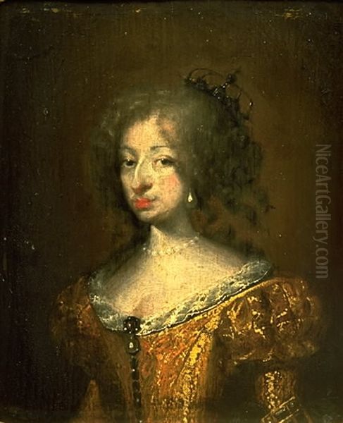 Charlotte Amalie, Christian V's Queen Oil Painting by Abraham Wuchters Charlotte Amalie, Christian V's Queen Oil Painting by Abraham Wuchters