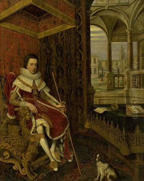 Charles I (1600-1649) when Prince of Wales Oil Painting by Hendrik van Steenwijk II