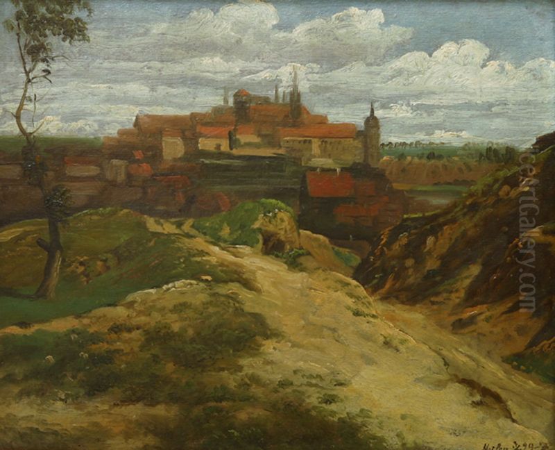 Udsigt mod Meissen Oil Painting by Thomas Fearnley