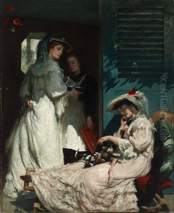 A summer morning Oil Painting by Rupert Charles Bunny