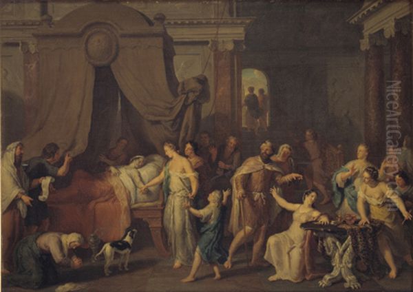 Alcestis and Admetus Oil Painting by Gerard Hoet