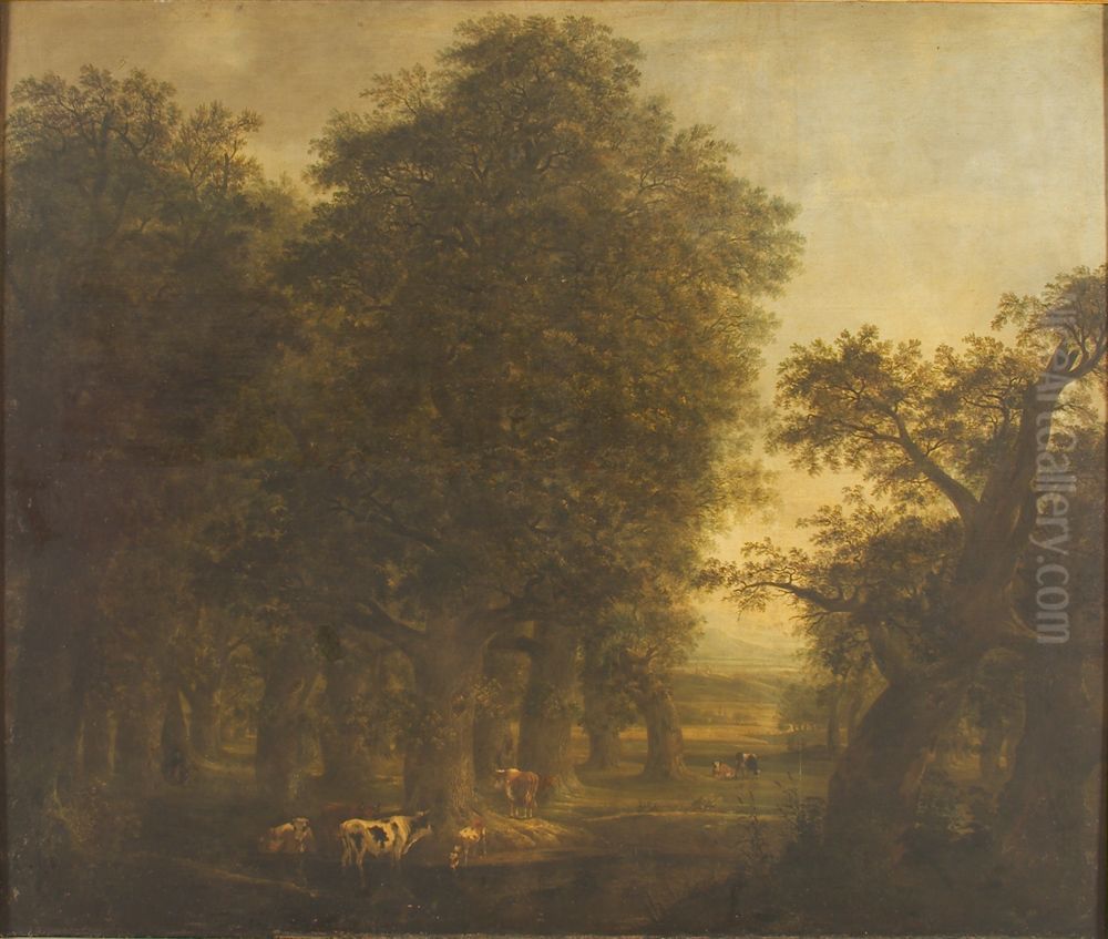 Oak Wood Oil Painting by Pascha Johann Friedrich Weitsch