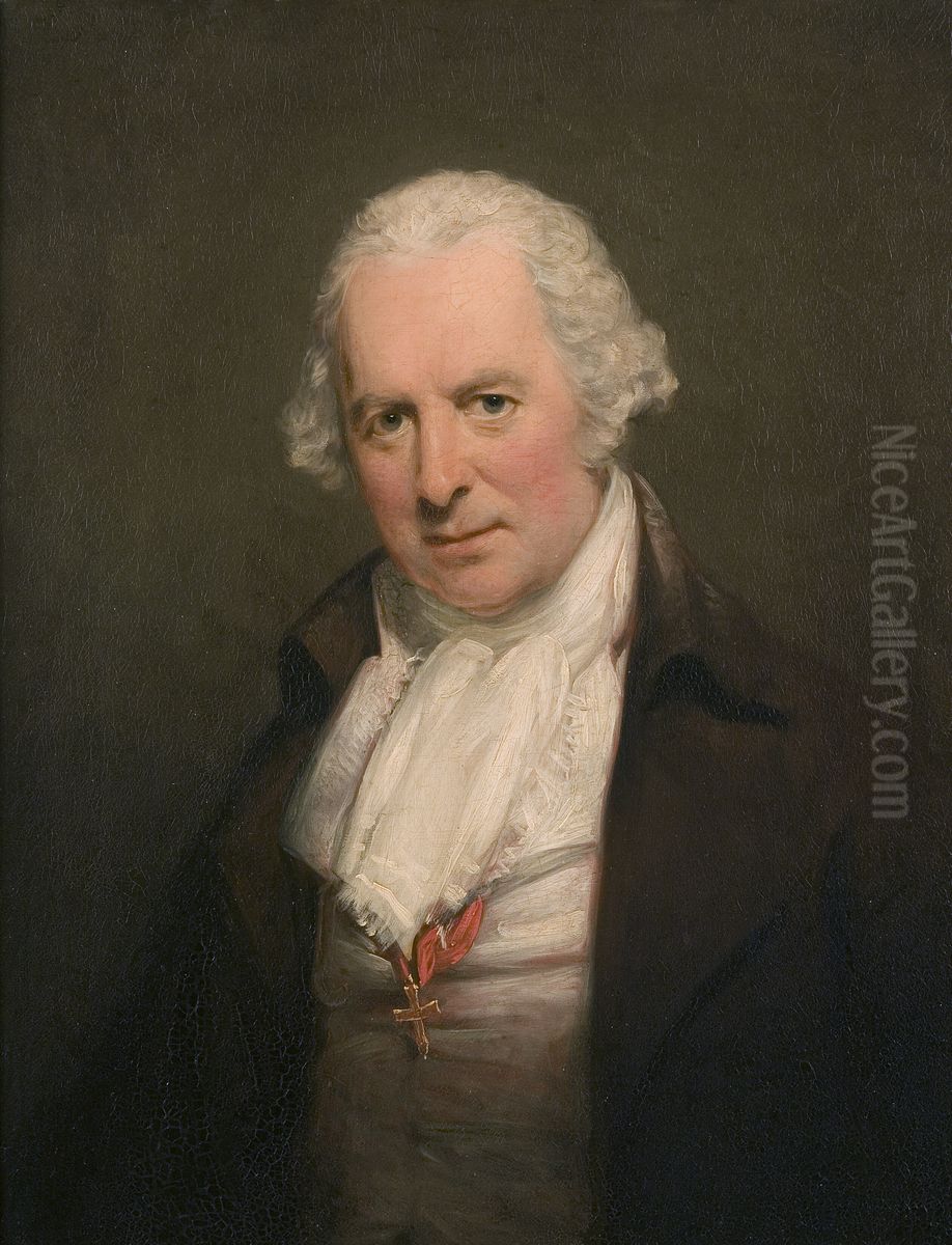 Portrait of the Dentist Bartholomew Ruspini Oil Painting by George Romney
