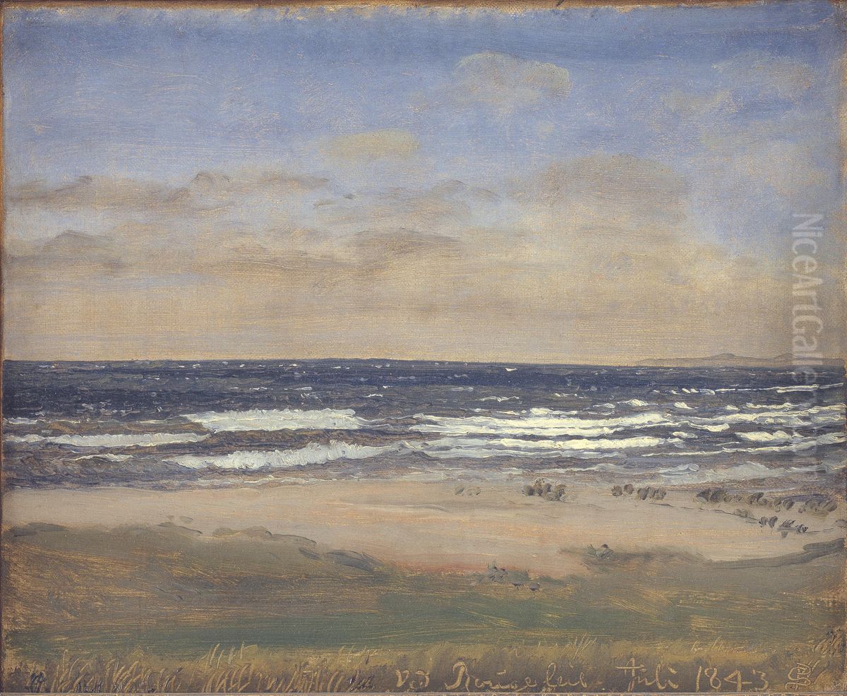 Beach at Rageleje Oil Painting by P. C. Skovgaard