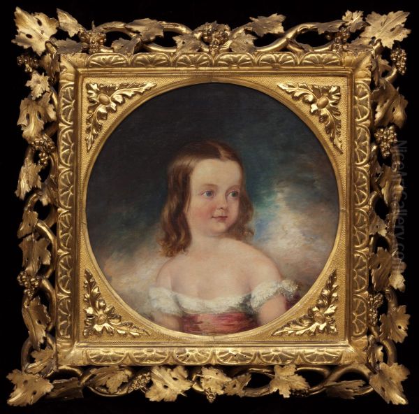 Helen Mary Dickinson (aged two years) Oil Painting by Marshall Claxton
