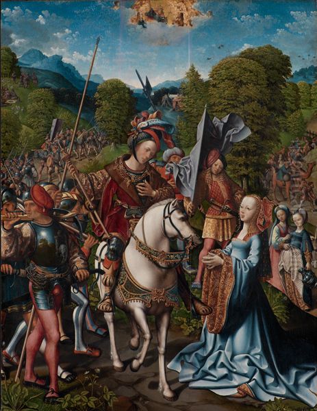 David and Abigail Oil Painting by Jacob Cornelisz Van Oostsanen