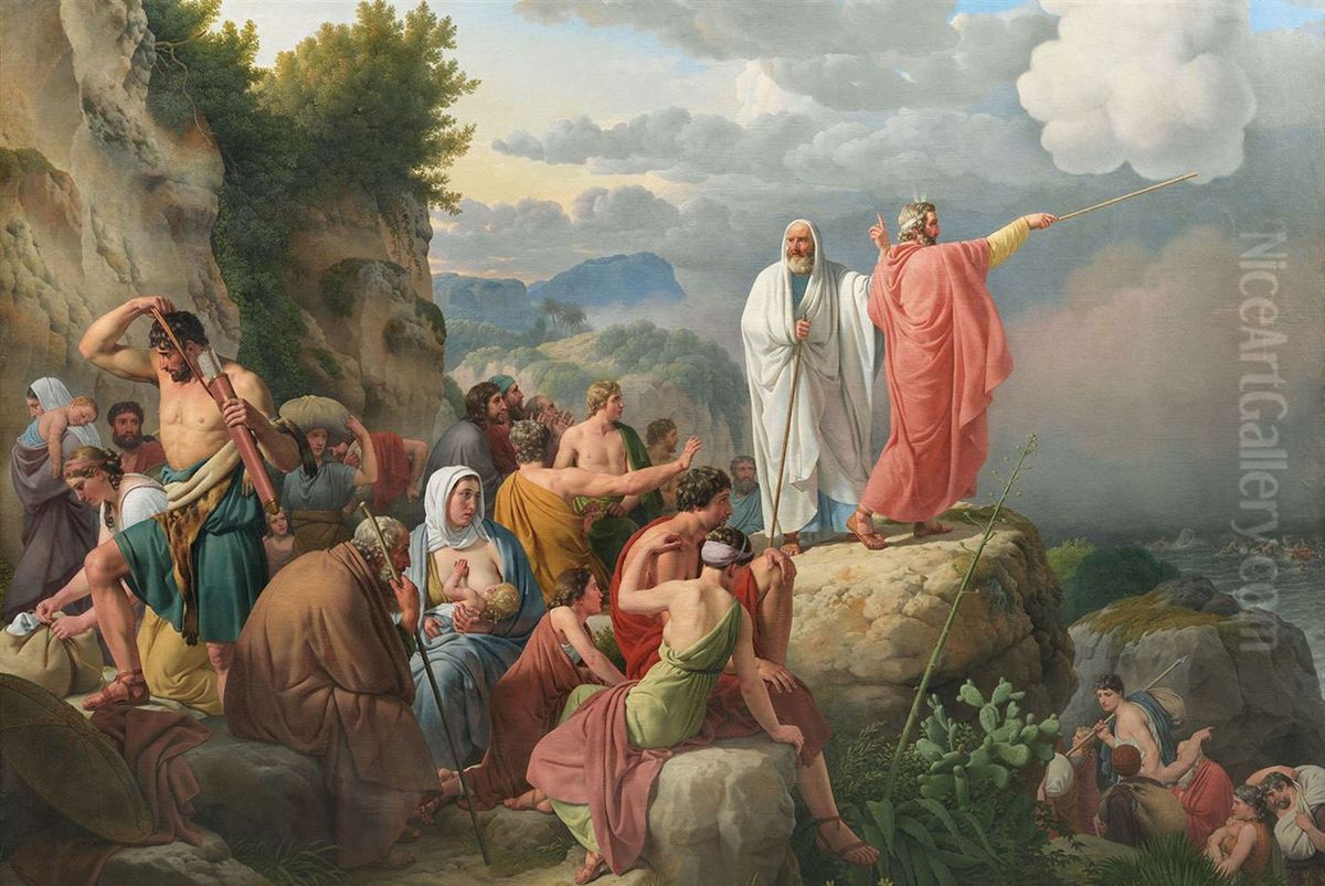 The Israelites Resting after the Crossing of the Red Sea Oil Painting by Christoffer Wilhelm Eckersberg The Israelites Resting after the Crossing of the Red Sea Oil Painting by Christoffer Wilhelm Eckersberg