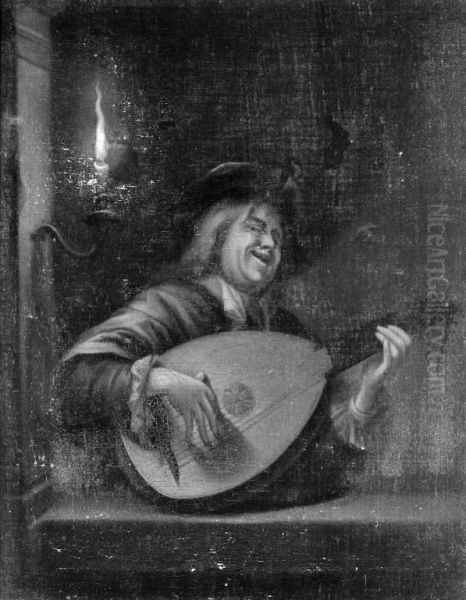 Singer with a Guitar Oil Painting by Jan Steen