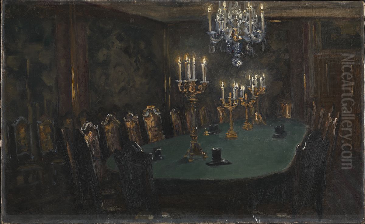 Interior Oil Painting by Peder Severin Kroyer