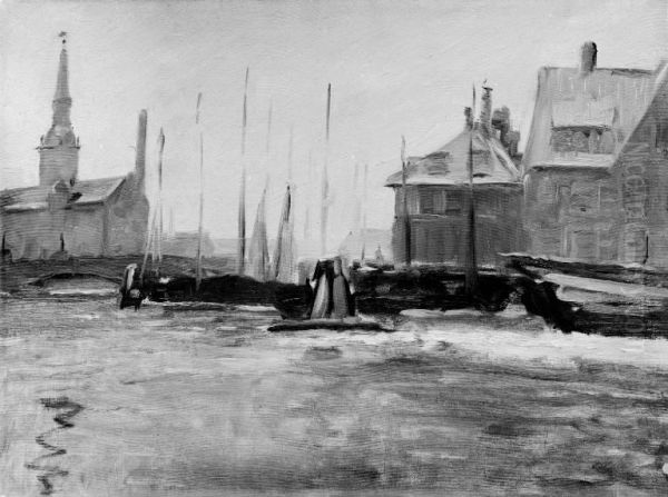 Knippelsbro. Vinter Oil Painting by Albert Gottschalk