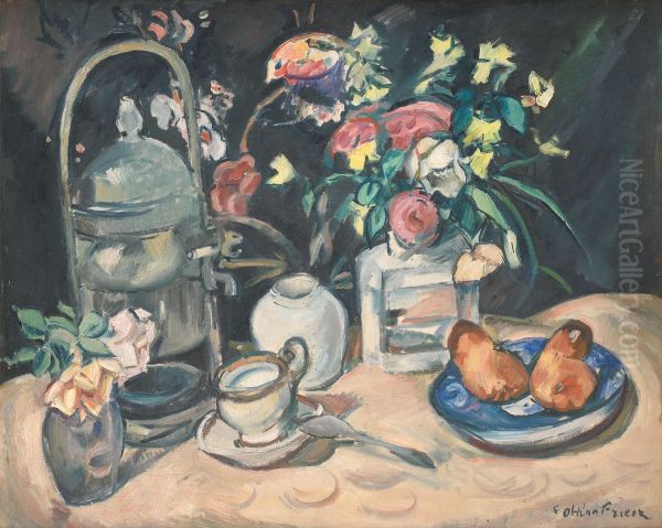 Still Life with Brioches Oil Painting by Othon Friesz