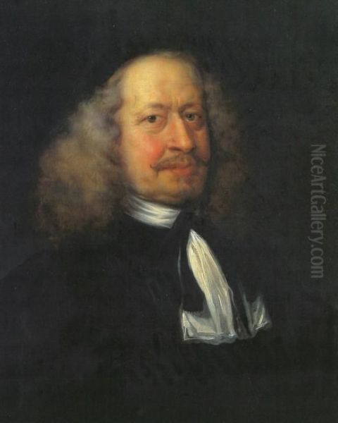 Portrait of Adam Olearius Oil Painting by Jurgen Ovens