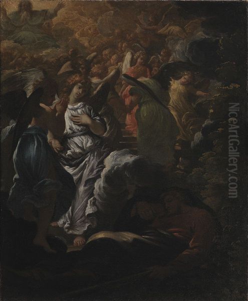 The Dream of Jacob Oil Painting by Girolamo Troppa