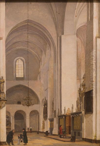View ofAarhus Cathedral Oil Painting by Christen Kobke