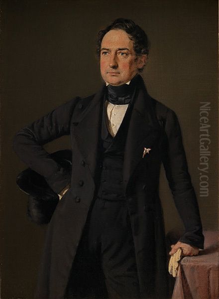 Ole Jorgen Rawert, direktor i kommercekollegiet og industrihistoriker Oil Painting by Christian Albrecht Jensen