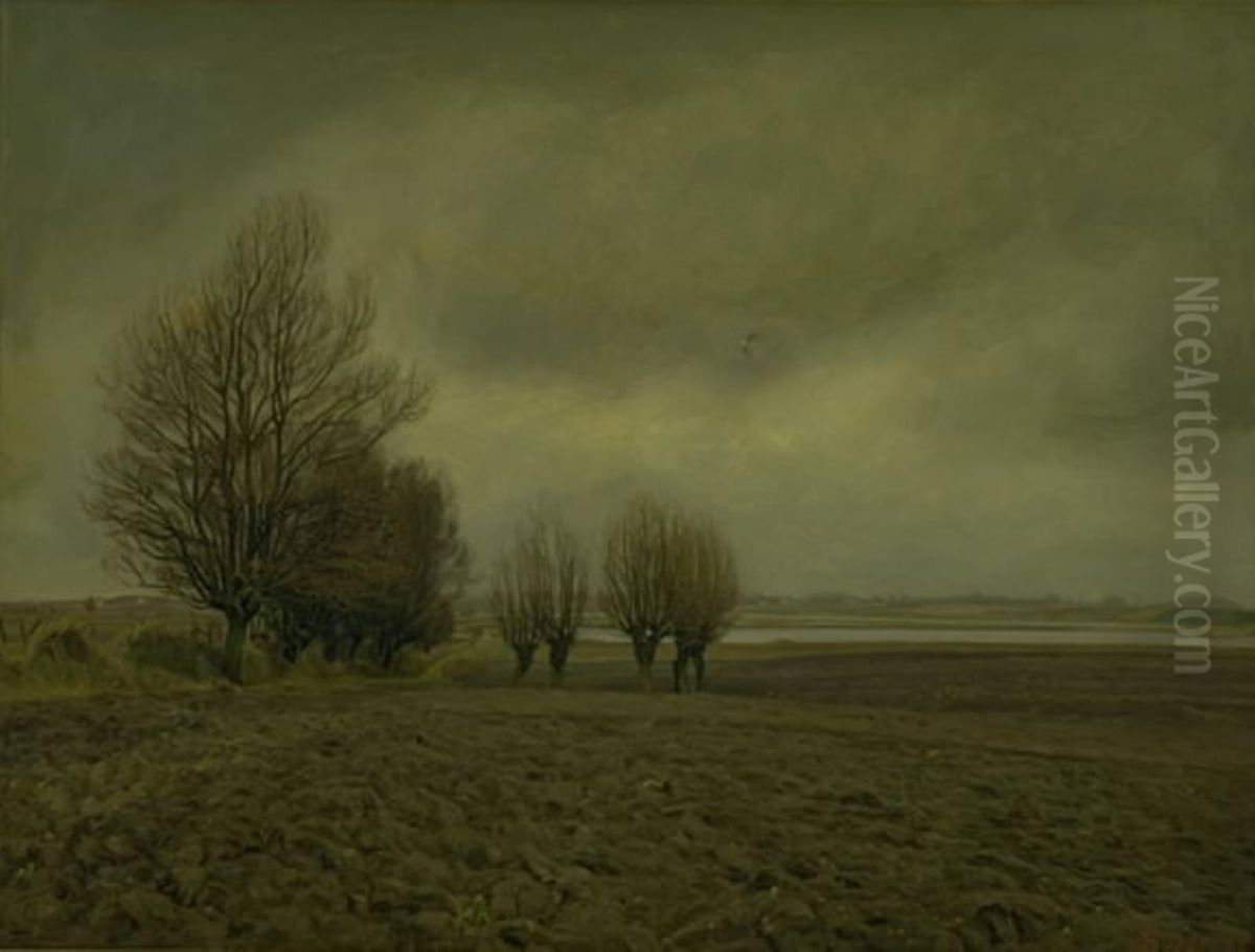 Vinterdag ved Taarbystranden Oil Painting by Fritz Syberg Vinterdag ved Taarbystranden Oil Painting by Fritz Syberg