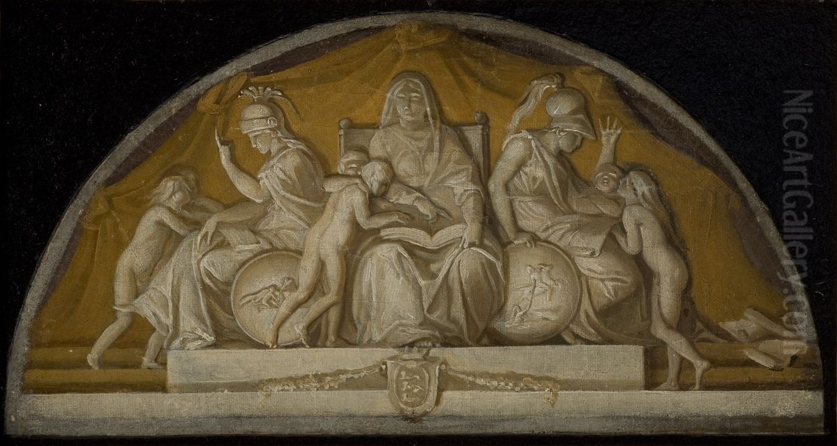 The Establishment of Schools Oil Painting by Nicolai Abildgaard