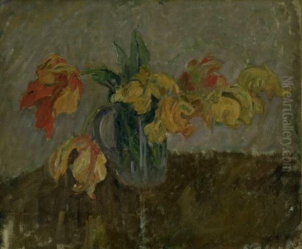 Parrot Tulips Oil Painting by Karl Isakson